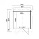 Bild 2 von Gartenhaus »Inn«, (BxT): 200 x 200 cm (Aufstellmaß), 28 mm Wandstärke, grüngrau/weiss
