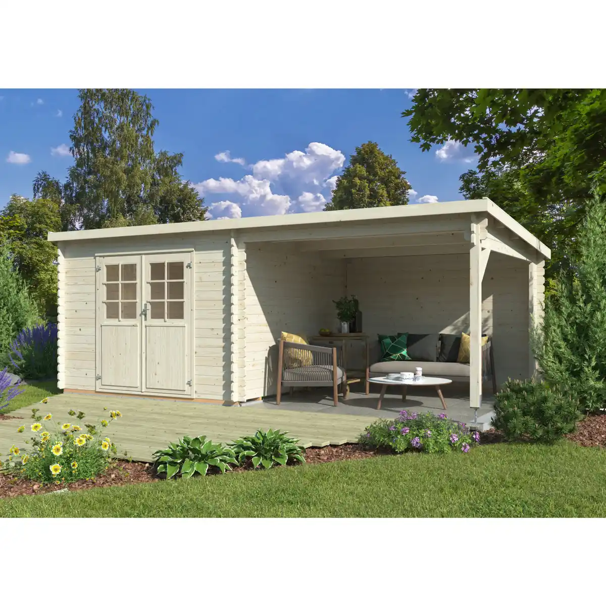 Bild 1 von Gartenhaus »Malta«, BxHxT: 606 x 219 x 326 cm (Außenmaße inkl. Dachüberstand)