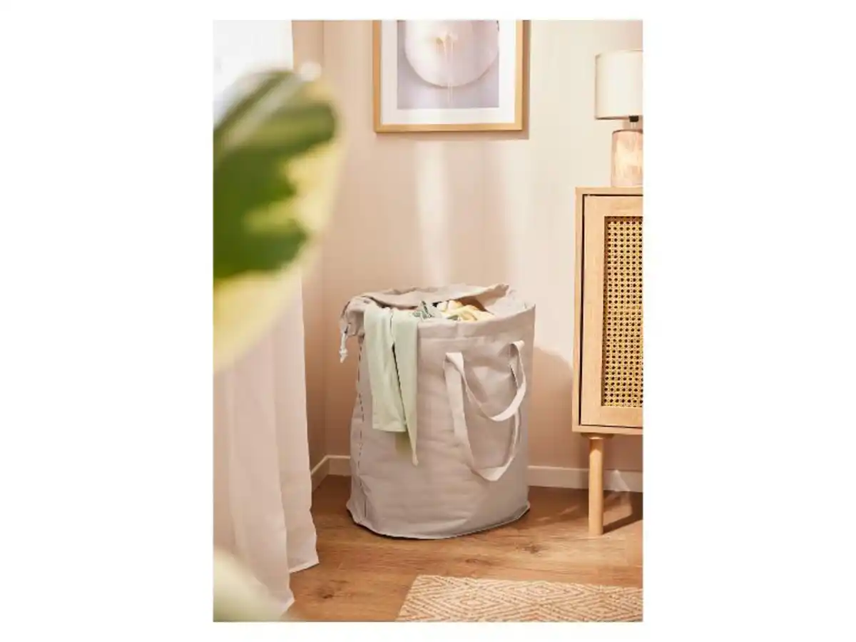 Bild 2 von LIVARNO home Wäschesammler, in Leinenoptik,  2 praktischen