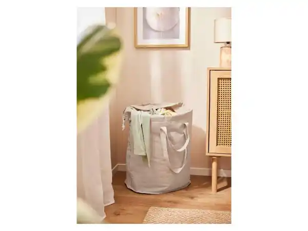 Bild 2 von LIVARNO home Wäschesammler, in Leinenoptik,  2 praktischen