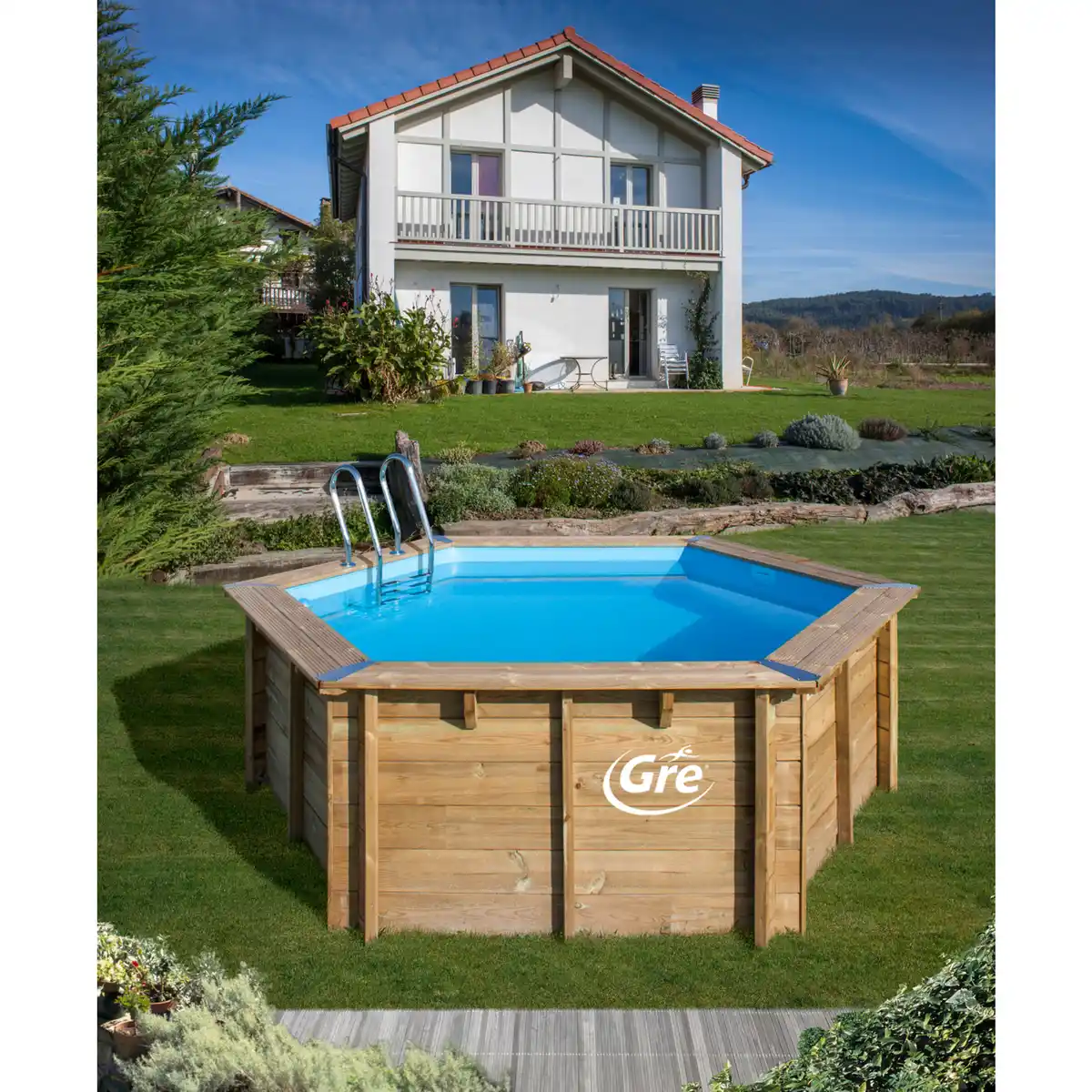 Bild 1 von Rundpool, braun, ØxH: 400 x 119 cm