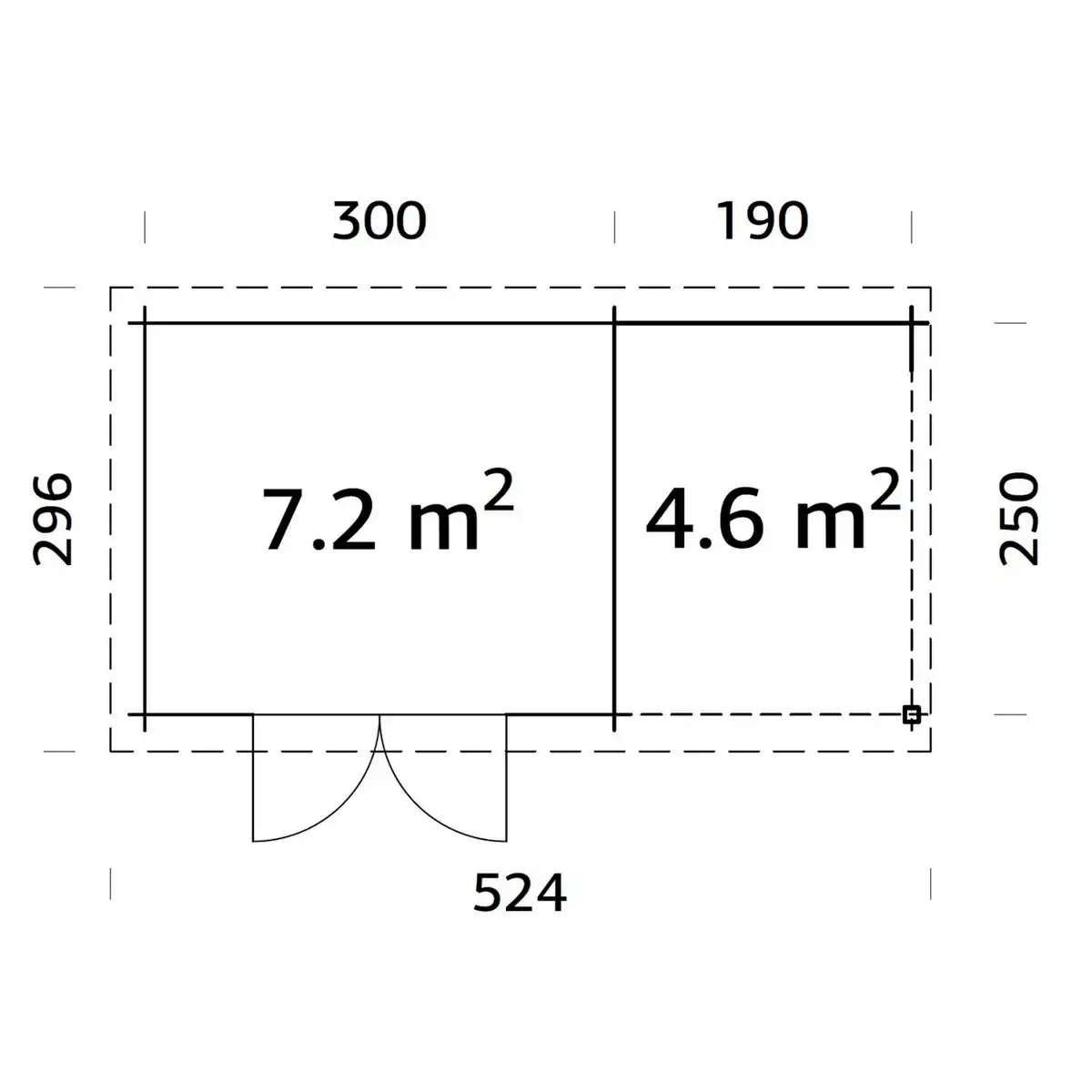 Bild 2 von Gartenhaus »Malta«, BxHxT: 524 x 217 x 296 cm (Außenmaße inkl. Dachüberstand)