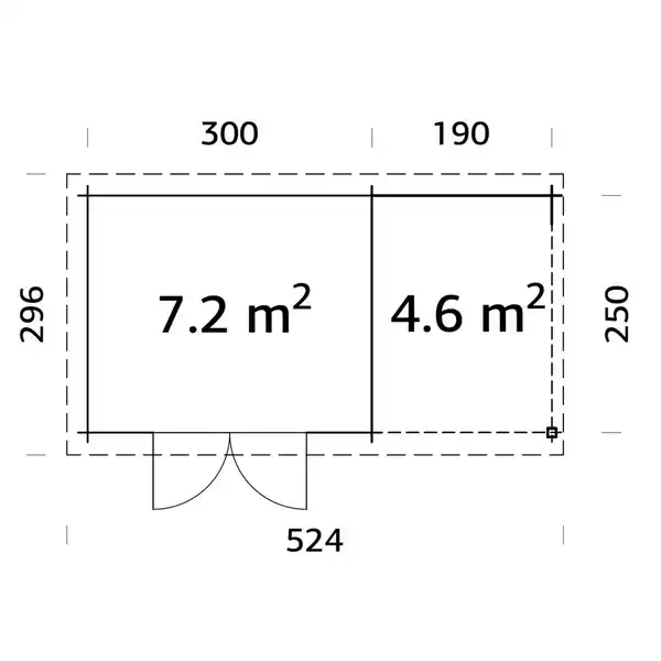 Bild 2 von Gartenhaus »Malta«, BxHxT: 524 x 217 x 296 cm (Außenmaße inkl. Dachüberstand)