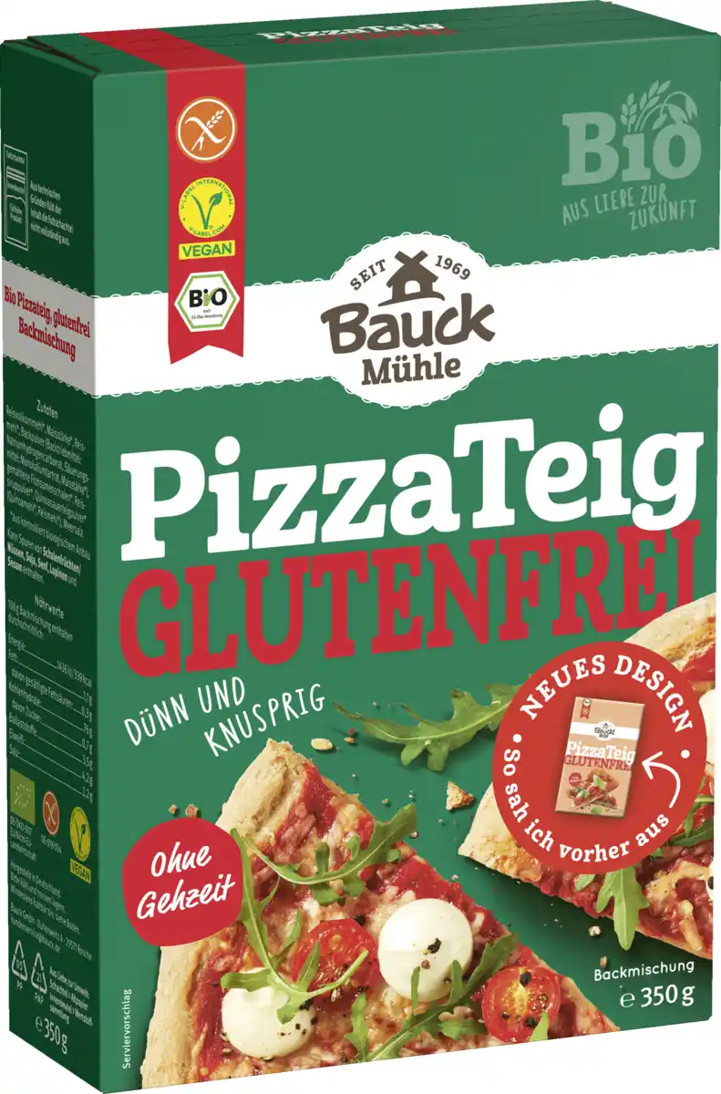 Bild 1 von Bauck Mühle Bio Pizzateig Backmischung, 350 g