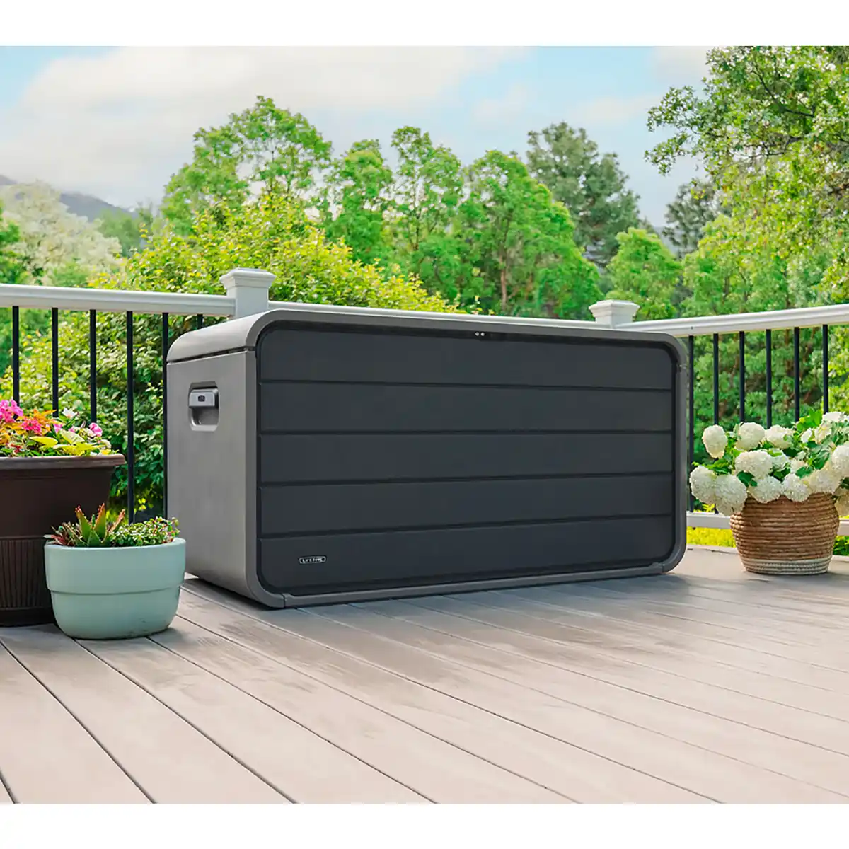 Bild 1 von Auflagen-/Kissenbox, 625 Liter, BxTxH: 146,7 x 72,4 x 77,2 cm, grau