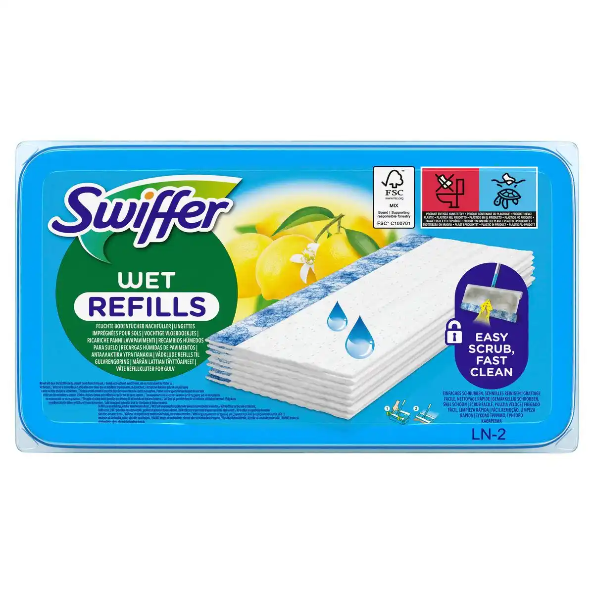 Bild 1 von Swiffer WET Wischtücher nass Nachfüllpackung Citrus Fresh, 12 Stk