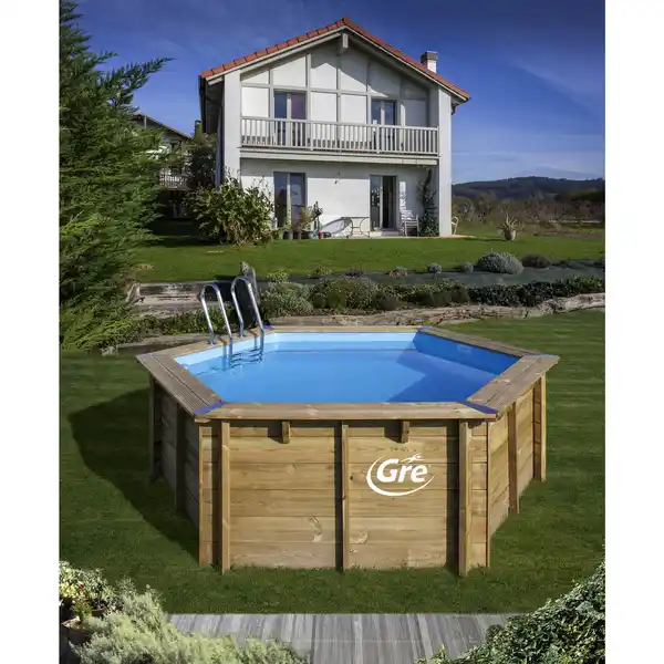 Bild 2 von Rundpool, braun, ØxH: 400 x 119 cm