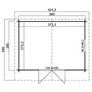 Bild 2 von Gartenhaus »Donau«, BxT: 380 x 280 cm (Aufstellmaße), Satteldach, Wandstärke 34mm