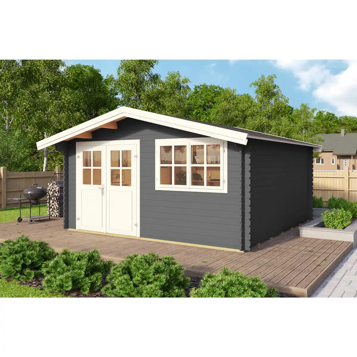 Bild 1 von Gartenhaus »Isar«, Holz, BxHxT: 424,4 x 245 x 443 cm (Außenmaße)