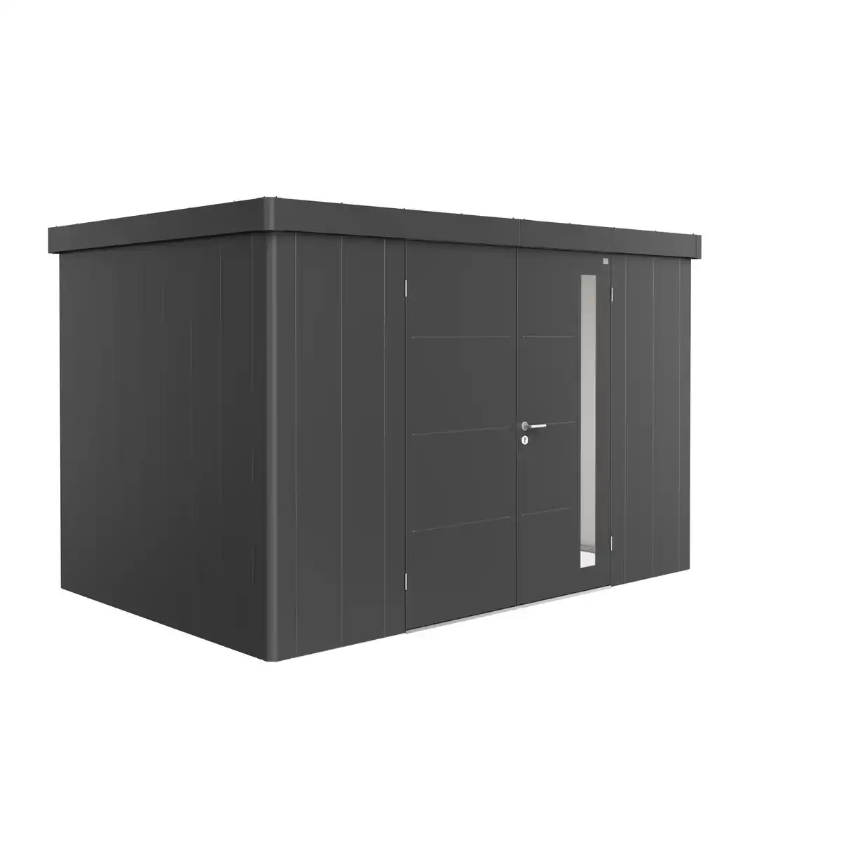 Bild 1 von Biohort Gerätehaus 'Neo 2D' dunkelgrau-metallic 348 x 236 cm mit Doppeltür