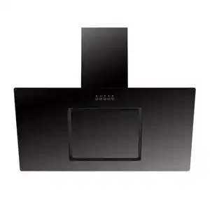Respekta Schräghaube 'CH22010/90SBZ' Metall/Glas schwarz 90 cm