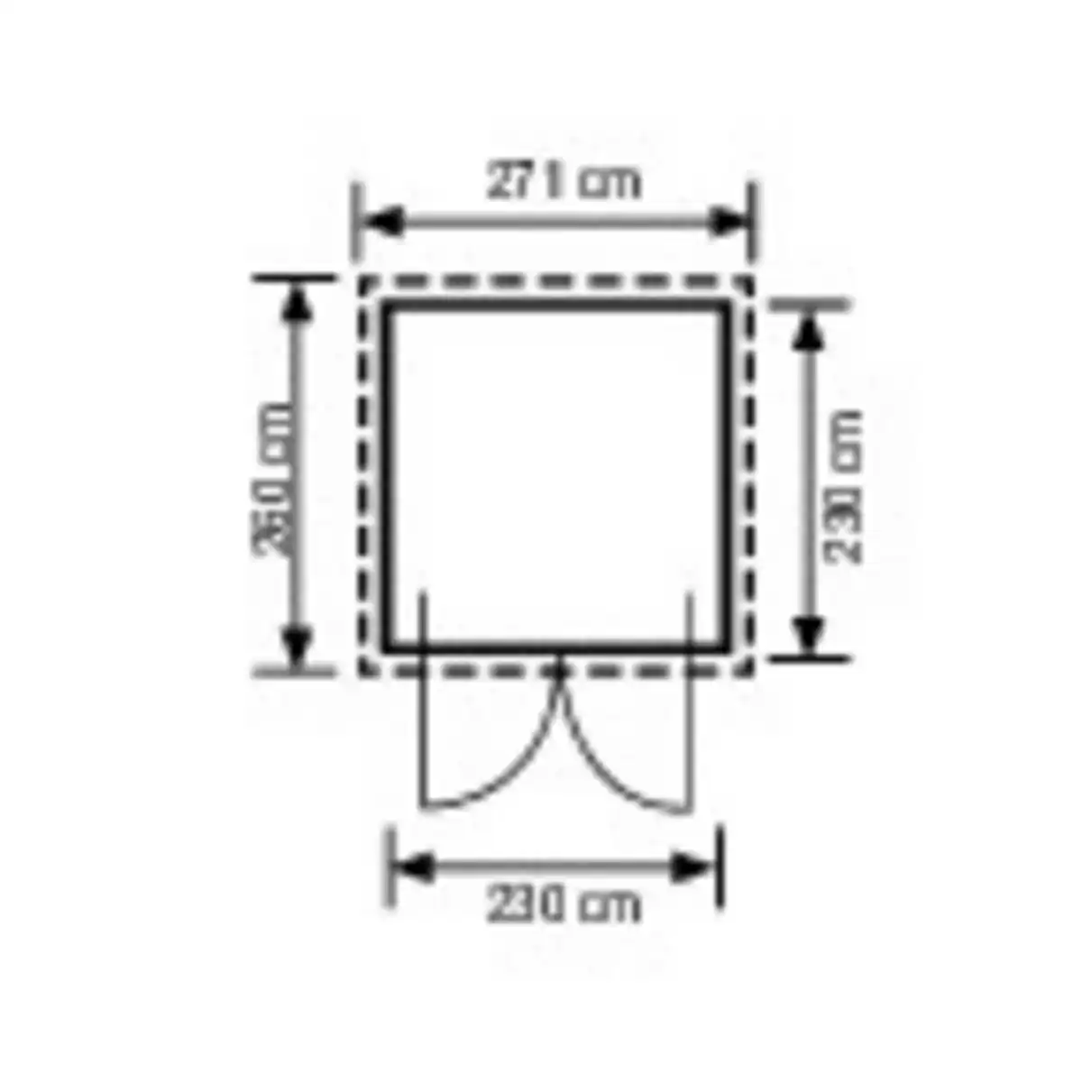 Bild 2 von Gartenhaus »Dänemark«, Holz, BxHxT: 271 x 222 x 260 cm (Außenmaße inkl. Dachüberstand), Wandstärke 34mm