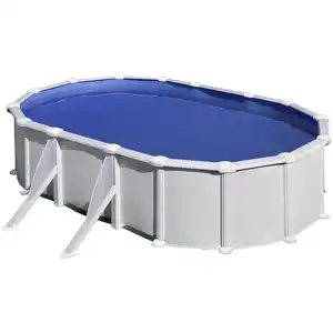 Ovalpool, weiß, BxHxL: 375 x 132 x 610 cm
