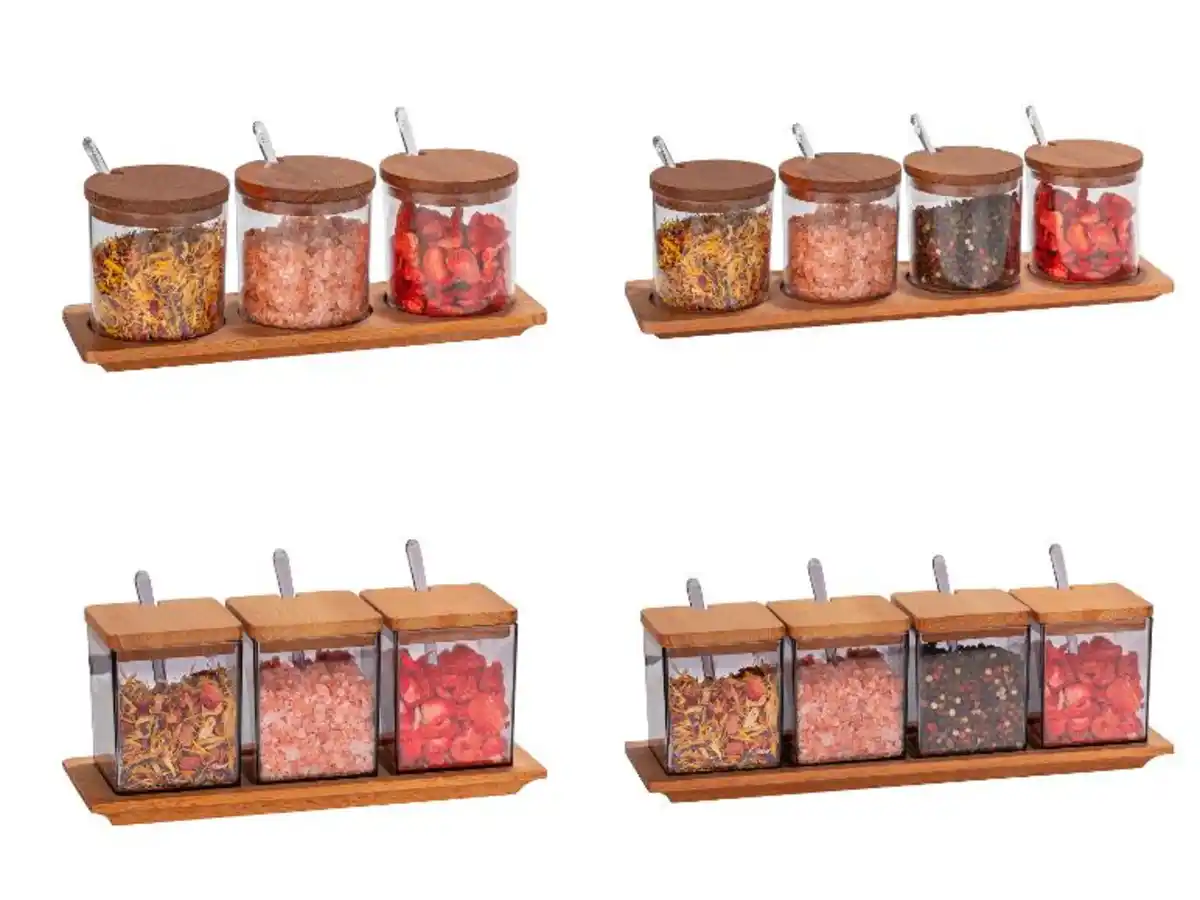 Bild 1 von Wenko Gewürzbehälter, inklusive Löffel für jeden Behälter