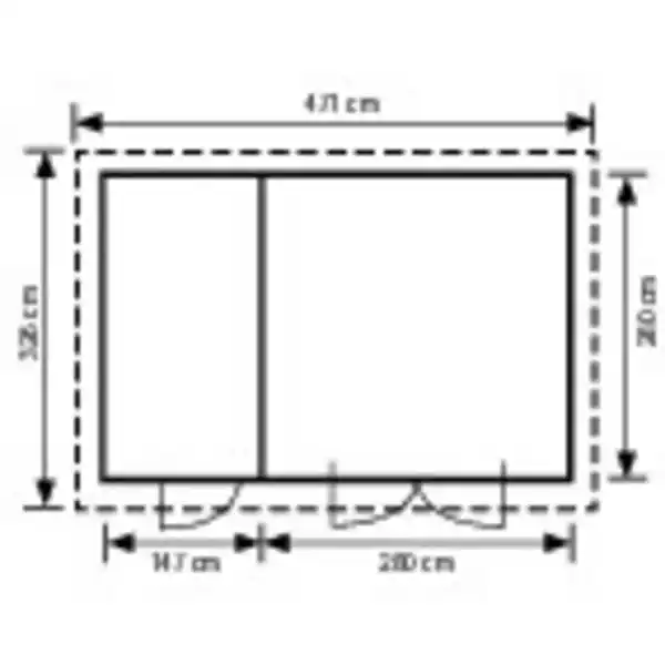 Bild 2 von Blockbohlenhaus »Belfi«, Holz, BxHxT: 471 x 235 x 280 cm (Außenmaße inkl. Dachüberstand)