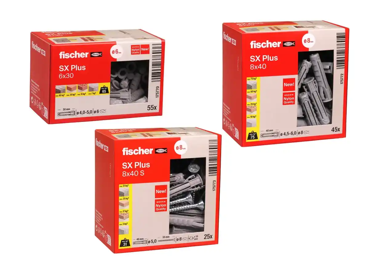 Bild 1 von FISCHER SX PLUS Dübel-/Schrauben-Set
