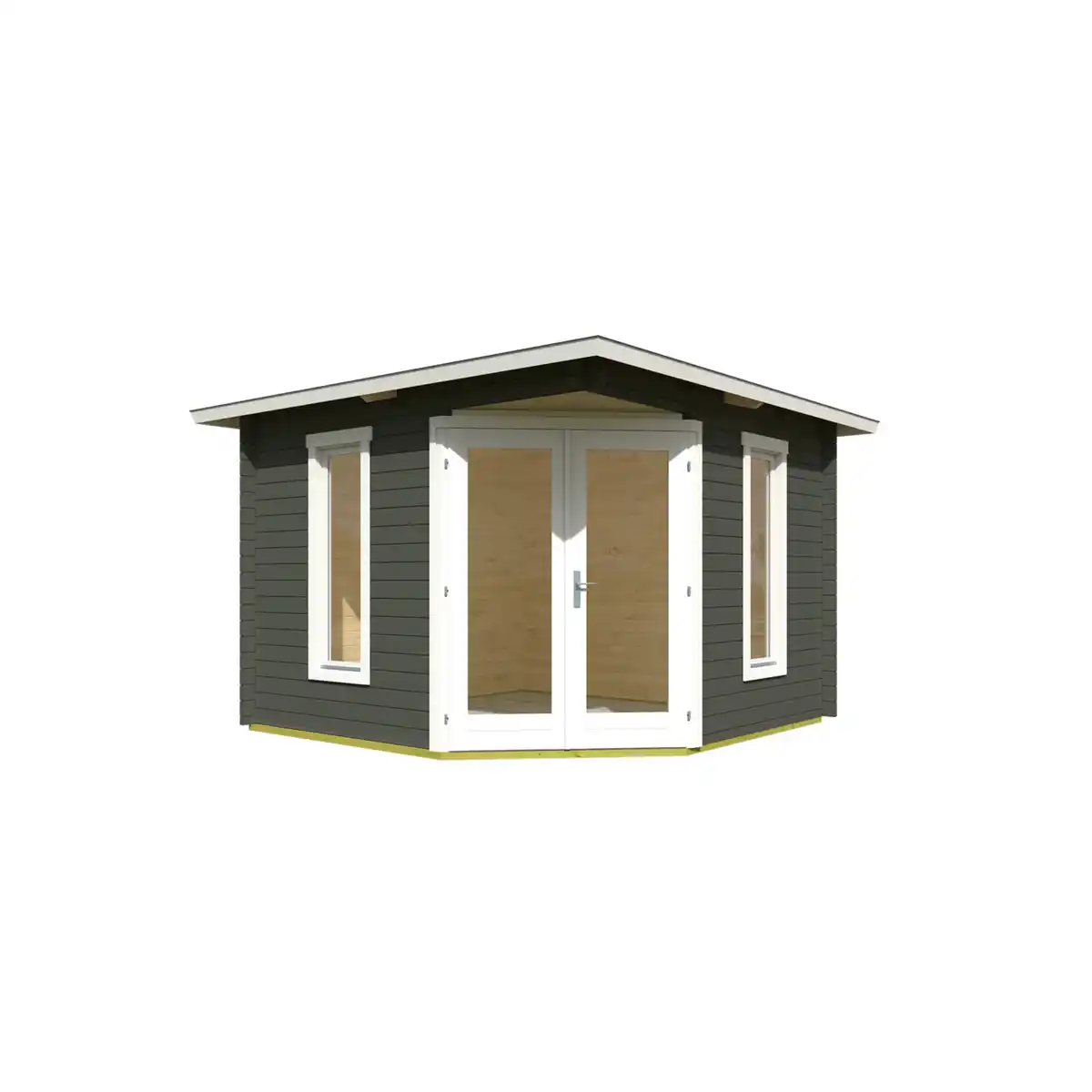 Bild 2 von Gartenhaus »Karlskrona«, (BxHxT): 357,4 x 269,4 x 357,4 cm (Außenmaß), grüngrau/weiss