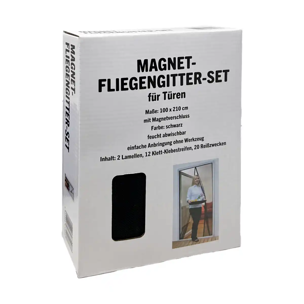Bild 1 von Türvorhang »Magnet-Fliegengitter-Set«, BxH: 100 x 210 cm, schwarz