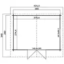 Bild 2 von Gartenhaus »Donau«, Holz, BxHxT: 424,4 x 245 x 348 cm (Außenmaße)