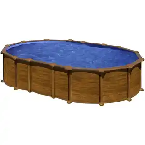 Stahlwand-Pool Poolset , oval, BxLxH: 375 x 610 x 132 cm