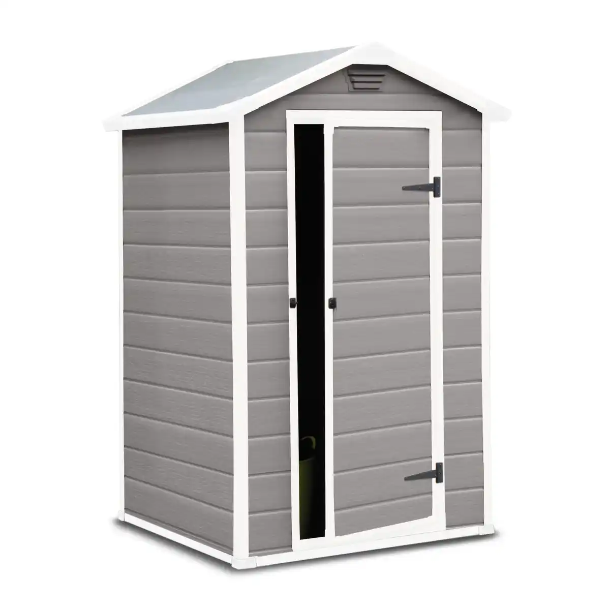 Bild 1 von Keter Kunststoff-Gerätehaus 'Manor 4x3' grau/weiß 128 x 94 x 196 cm