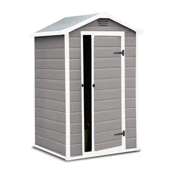 Bild 1 von Keter Kunststoff-Gerätehaus 'Manor 4x3' grau/weiß 128 x 94 x 196 cm