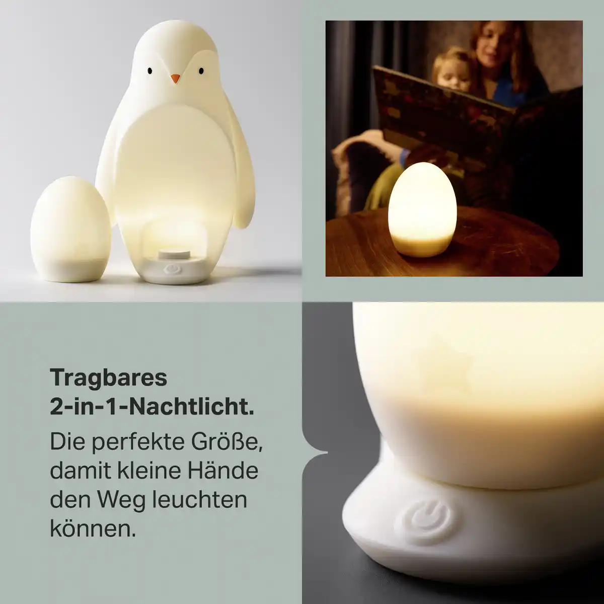 Bild 4 von tommee tippee Tragbares 2-in-1 Pinguin Nachtlicht