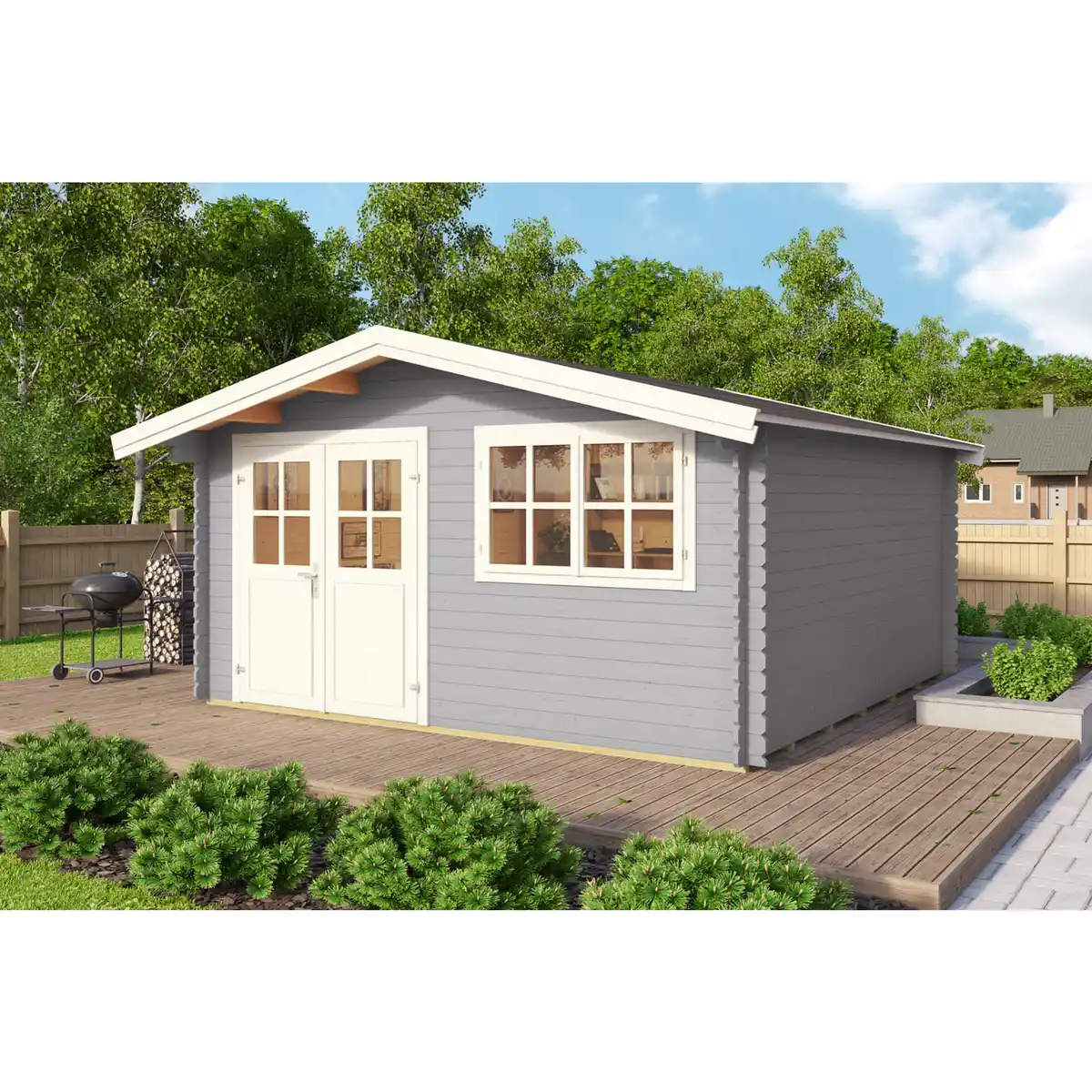 Bild 1 von Gartenhaus »Isar«, Holz, BxHxT: 424,4 x 245 x 443 cm (Außenmaße)