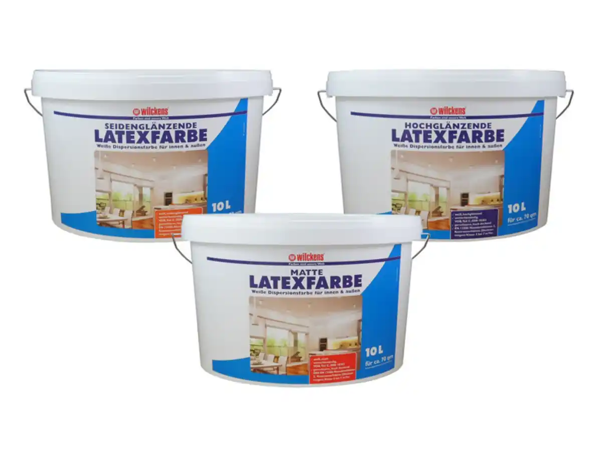 Bild 1 von Wilckens Wilckens Latexfarbe, 10 Liter, in matt, seidenglänzend oder hochglänzend, Farbe weiß