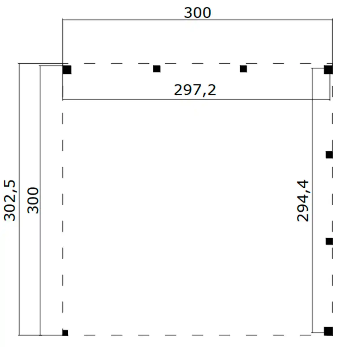 Bild 2 von Anbau »Kubus«, für Gartenhaus Kubus,BxH 294 x 239 cm, Rhombusrück- u.Seitenwand