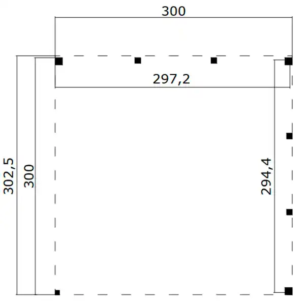 Bild 2 von Anbau »Kubus«, für Gartenhaus Kubus,BxH 294 x 239 cm, Rhombusrück- u.Seitenwand