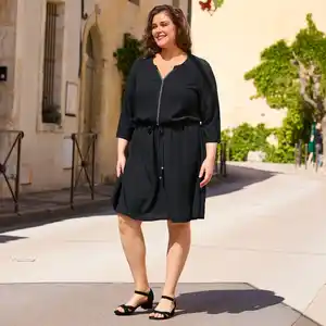 Damen-Kleid aus reiner Viskose, große Größen
