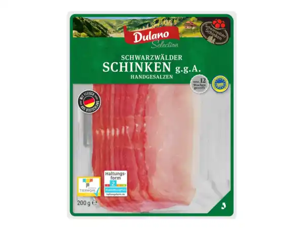 Bild 1 von Dulano Selection Schwarzwälder Schinken g.g.A.,  200 g