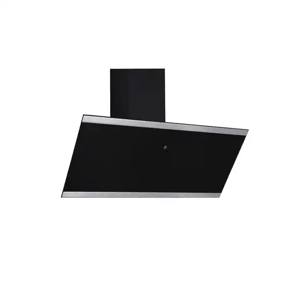 Bild 1 von Respekta Schräghaube 'CH89090S' Metall/Glas schwarz 90 cm