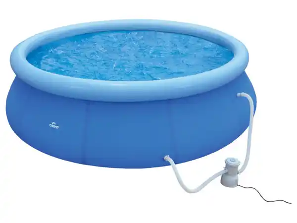 Bild 2 von CRIVIT Quick-up Pool-Set, Ø 450 x H 122 cm, Komplett-Set mit Filterpumpe, Leiter, Planen