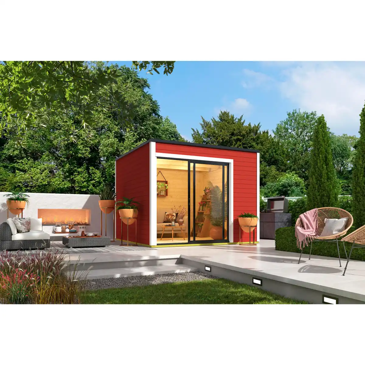 Bild 1 von Gartenhaus »Kubus«, Holz, BxHxT: 300 x 239 x 300 cm (Außenmaße)