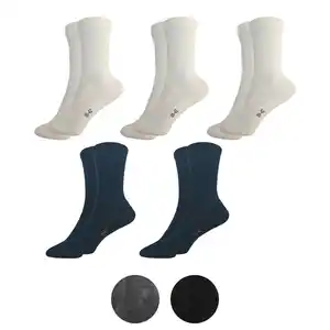 UP2FASHION BASICS Damen oder Herren Socken, 5er-Pack