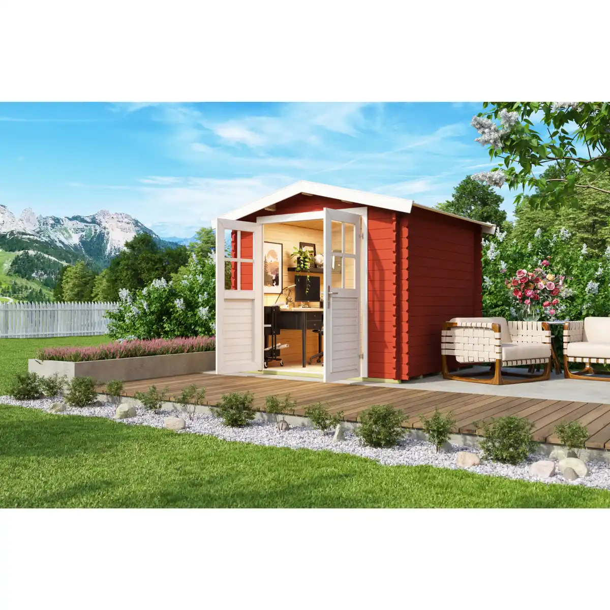 Bild 1 von Gartenhaus »Dänemark«, Holz, BxHxT: 271,3 x 222 x 260 cm (Außenmaße)