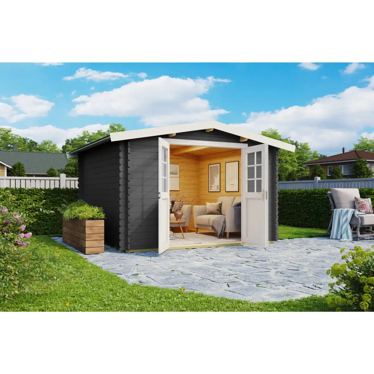 Bild 1 von Gartenhaus »Australien«, Holz, BxHxT: 332,9 x 222 x 310 cm (Außenmaße)