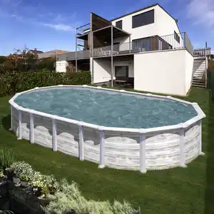 Ovalpool »NORDIC«, weiß, BxHxL: 375 x 132 x 730 cm