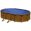 Bild 1 von Ovalpool, Holzoptik, BxHxL: 375 x 132 x 610 cm