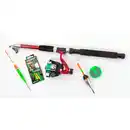 Bild 1 von Angelset »Travel Set Allround«, inkl. Teleskopangelrute 2,40 m und Wurfgewichten, rot