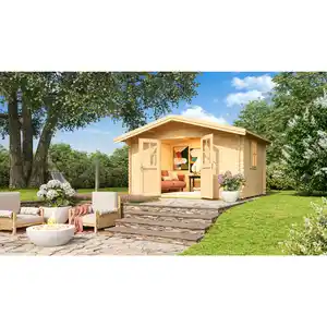 Gartenhaus »Donau«, BxT: 380 x 280 cm (Aufstellmaße), Satteldach, Wandstärke 34mm