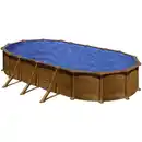 Bild 1 von Ovalpool, Holzoptik, BxHxL: 375 x 132 x 730 cm