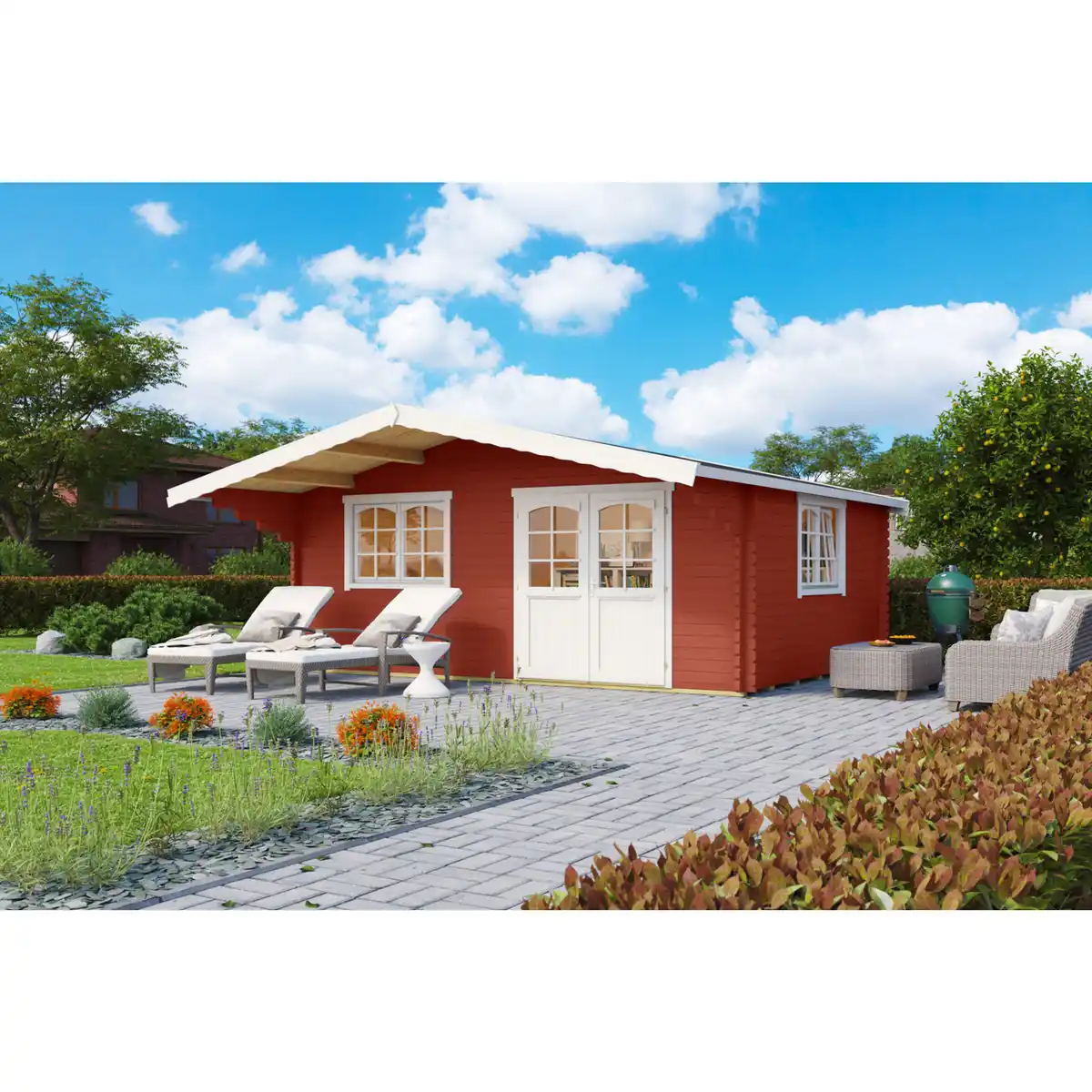 Bild 1 von Gartenhaus »Grönland«, Holz, BxHxT: 552,8 x 268 x 560 cm (Außenmaße)