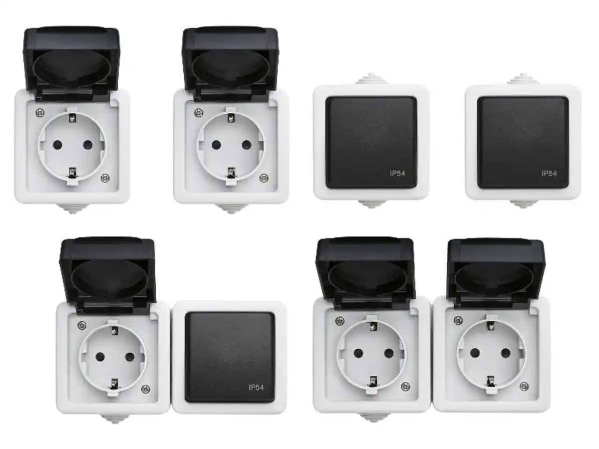 Bild 1 von PARKSIDE® Schalter und -Steckdosen IP54 Feuchtraum