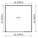 Bild 2 von Gartenhaus »Kubus«, Holz, BxHxT: 300 x 239 x 300 cm (Außenmaße)
