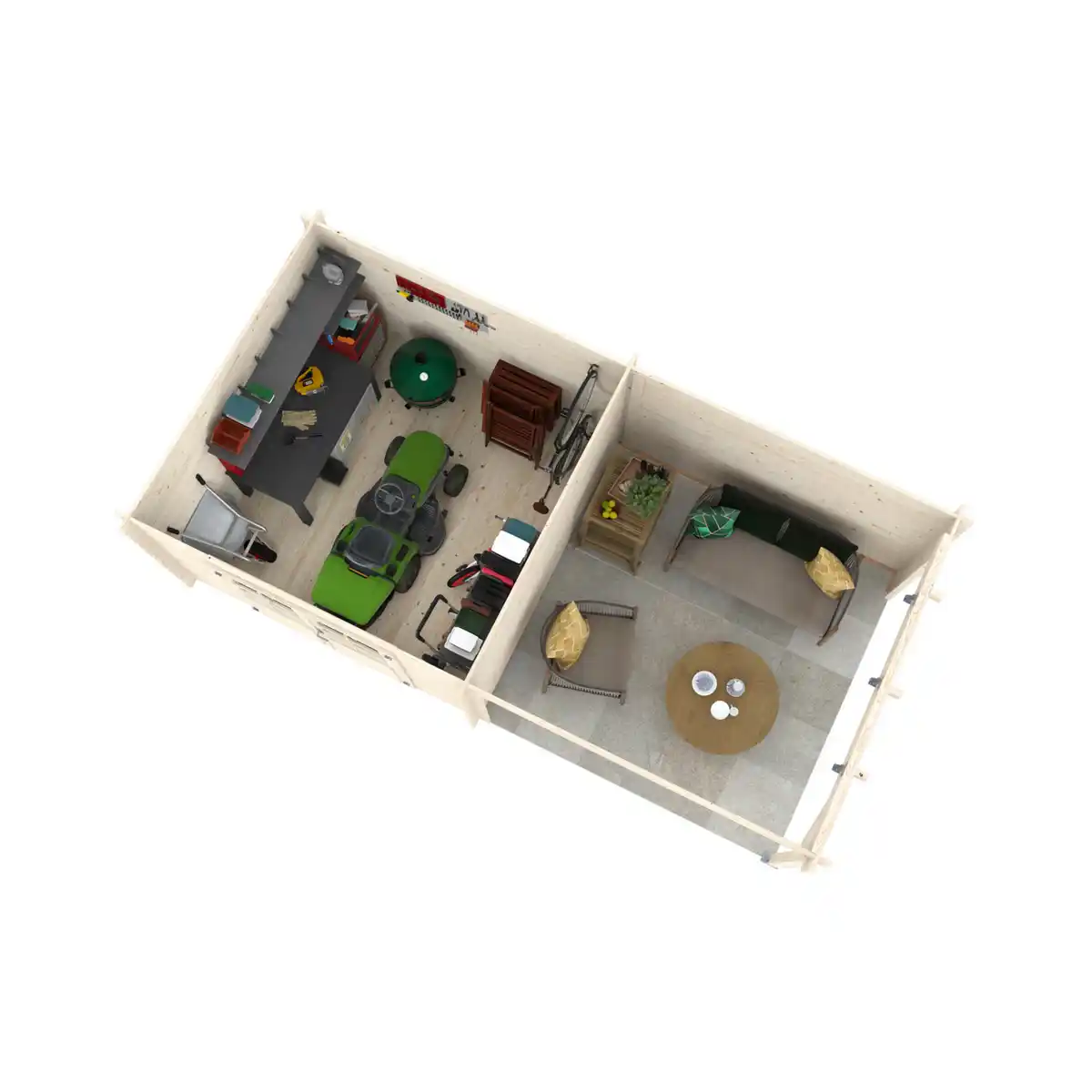 Bild 2 von Gartenhaus »Malta«, BxHxT: 606 x 219 x 326 cm (Außenmaße inkl. Dachüberstand)