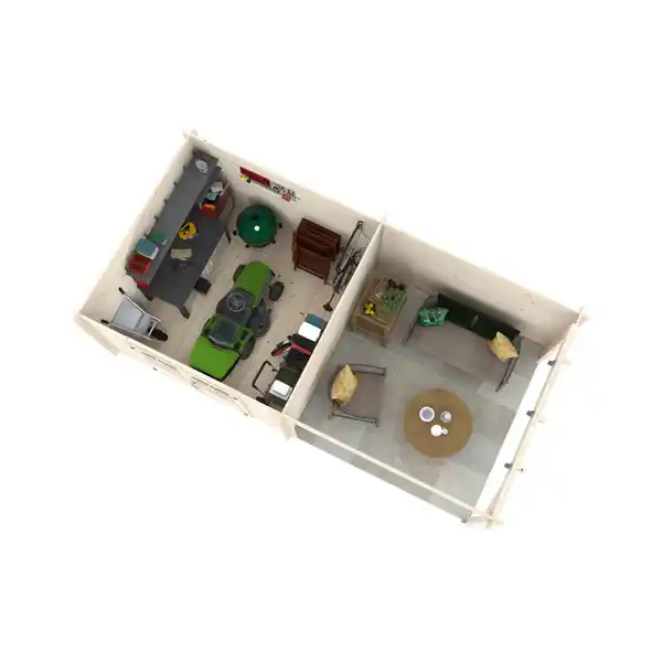 Bild 2 von Gartenhaus »Malta«, BxHxT: 606 x 219 x 326 cm (Außenmaße inkl. Dachüberstand)