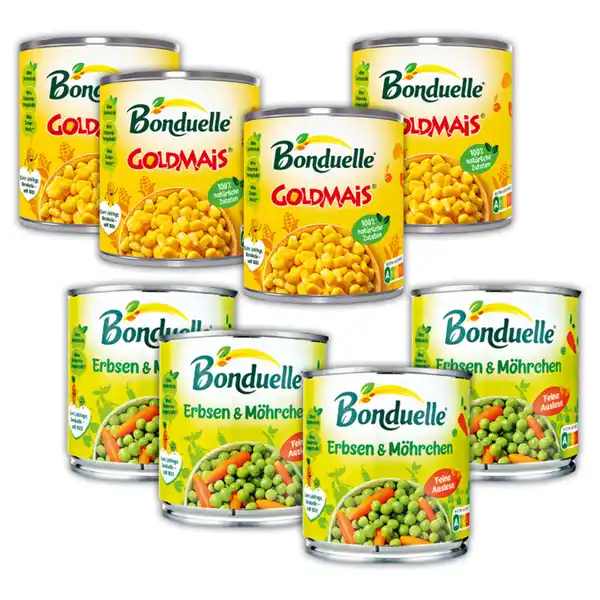 Bild 1 von Bonduelle Kidney Bohnen / Erbsen & Möhrchen / Goldmais